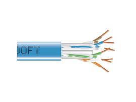 CAT6 550-MHz Solid Ethernet Bulk Cable - Unshielded (UTP), CMP Plenum, Blue, 100